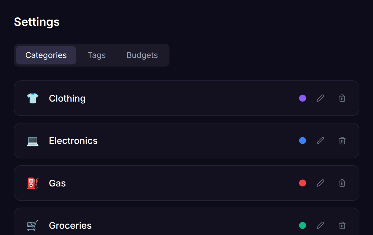 ReceiptVault — Settings